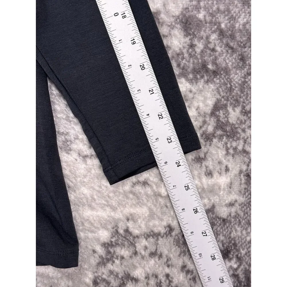 Eileen Fisher Shirt Small Womens Fine Jersey Gray Long Sleeve Tunic Top